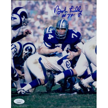 Bob Lilly Dallas Cowboys Signed 8x10 Glossy Photo JSA Authenticated