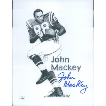 John Mackey Baltimore Colts Signed 8.5x11 Cardstock Photo JSA Authenticated