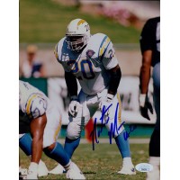 Natrone Means San Diego Chargers Signed 8x10 Glossy Photo JSA Authenticated