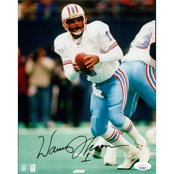 Warren Moon Houston Oilers Signed 8x10 Glossy Photo JSA Authenticated