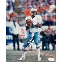 Warren Moon Houston Oilers Signed 8x10 Glossy Photo JSA Authenticated