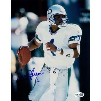 Warren Moon Seattle Seahawks Signed 8x10 Glossy Photo JSA Authenticated