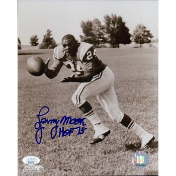 Lenny Moore Baltimore Colts Signed 8x10 Glossy Photo JSA Authenticated