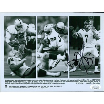 Ken O'Brien New York Jets Signed 7x9 Promo Glossy Photo JSA Authenticated