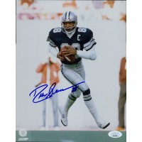 Drew Pearson Dallas Cowboys Signed 8x10 Glossy Photo JSA Authenticated