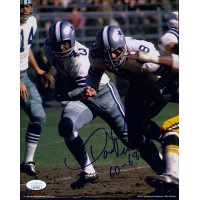 Don Perkins Dallas Cowboys Signed 8x10 Glossy Photo JSA Authenticated