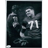 Jim Riley Oklahoma Sooners Signed 8.5x11 Cardstock Photo JSA Authenticated