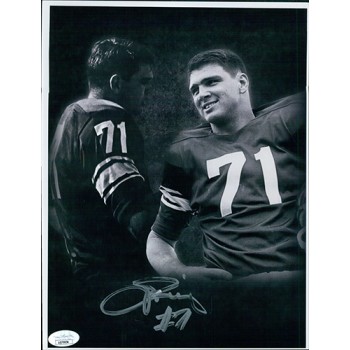 Jim Riley Oklahoma Sooners Signed 8.5x11 Cardstock Photo JSA Authenticated