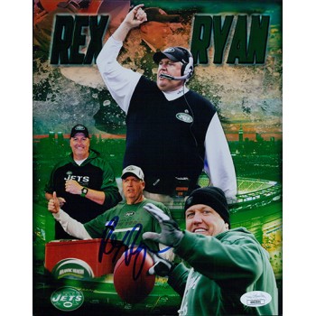 Rex Ryan New York Jets Signed 8x10 Matte Photo JSA Authenticated