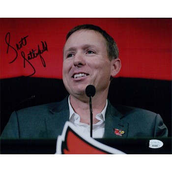 Scott Satterfield Louisville Cardinals Signed 8x10 Matte Photo JSA Authenticated