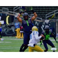 Noah Sewell Oregon Ducks Signed 8x10 Matte Photo JSA Authenticated