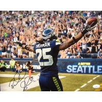 Richard Sherman Seattle Seahawks Signed 11x14 Matte Photo JSA Authenticated