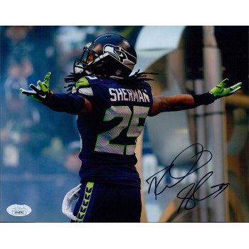 Richard Sherman Seattle Seahawks Signed 8x10 Matte Photo JSA Authenticated