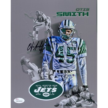 Ottis Smith New York Jets Signed 8x10 Matte Photo JSA Authenticated