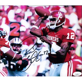 Paul Thompson Oklahoma Sooners Signed 8x9 Cardstock Photo JSA Authenticated