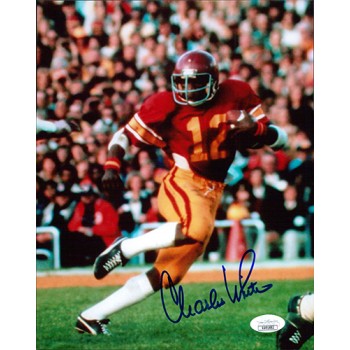 Charles White USC Trojans Signed 8x10 Glossy Photo JSA Authenticated