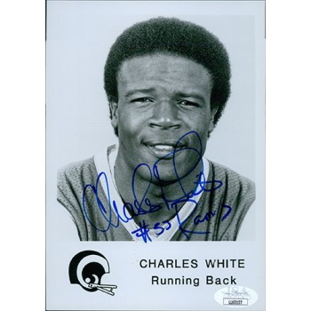 Charles White Los Angeles Rams Signed 5x7 Glossy Photo JSA Authenticated