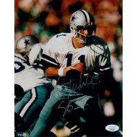 Danny White Dallas Cowboys Signed 8x10 Glossy Photo JSA Authenticated