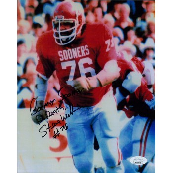 Steve Williams Dr. Death Oklahoma Sooners Signed 8x10 Glossy Photo JSA Authentic