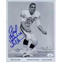 Fred The Hammer Williamson Oakland Raiders Signed 8x10 Photo JSA Authenticated