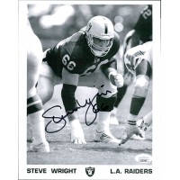 Steve Wright Los Angeles Raiders Signed 8x10 Cardstock Photo JSA Authenticated