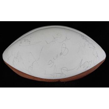 San Francisco 49ers 1989 Team Signed White Panel Football JSA Authenticated