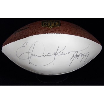 Eric Dickerson Signed Wilson The Duke White Panel Football JSA Authenticated