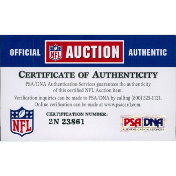 Jay Feely Signed Wilson The Duke White Panel Football NFL PSA Authenticated