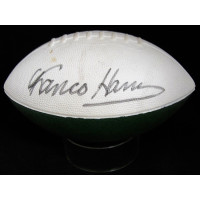 Franco Harris Signed White Panel Foam 9In Football JSA Authenticated
