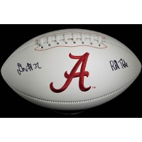 Dylan Moses Alabama Crimson Tide Signed White Panel Football Fanatic Authentic