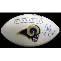 Isaiah Pead St. Louis Rams Signed White Panel Logo Football PSA Authenticated