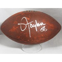Lawrence Taylor Signed Wilson Super Grip NFL Football JSA Authenticated Damaged