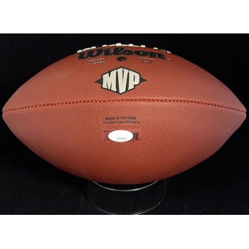 Tariq Woolen Signed Wilson MVP Tackifield Football JSA Authenticated Smudging