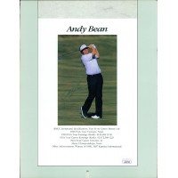 Andy Bean PGA Golfer Signed 8.5x11 Program Photo Page JSA Authenticated