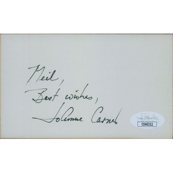 JoAnne Carner LPGA Golfer Signed 3x5 Index Card JSA Authenticated Personalized