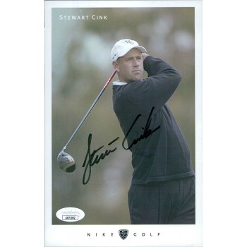 Stewart Cink PGA Golfer Signed 5.5x8.5 Cardstock Promo Photo JSA Authenticated