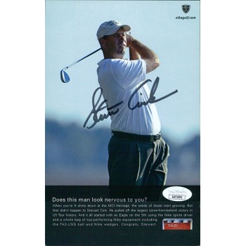 Stewart Cink PGA Golfer Signed 5.25x8.25 Cardstock Promo Photo JSA Authenticated