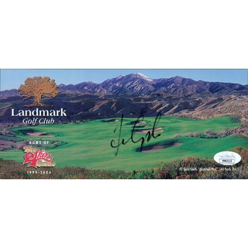 Fred Couples PGA Signed Landmark Golf Club Pamphlet JSA Authenticated