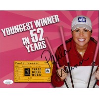 Paula Creamer LPGA Golfer Signed 8x10 Matte Photo JSA Authenticated