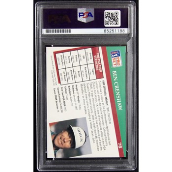 Ben Crenshaw Signed 1991 PGA Tour Pro Set Card #78 PSA Authenticated