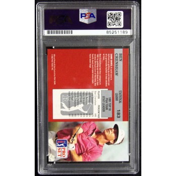 Ben Crenshaw Signed 1992 PGA Tour Pro Set Card #183 PSA Authenticated