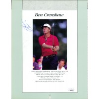 Ben Crenshaw PGA Golfer Signed 8.5x11 Program Photo Page JSA Authenticated