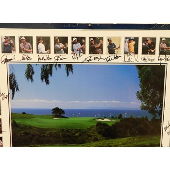 Diners Club 1999 Golfers & Stars Signed 25x32 Lithograph by 23 JSA Authenticated