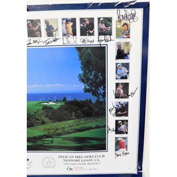 Diners Club 1999 Golfers & Stars Signed 25x32 Lithograph by 23 JSA Authenticated