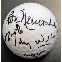 Dodgers Don Newcombe and Maury Wills Signed Precept Golf Ball JSA Authenticated