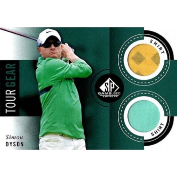 Simon Dyson Golfer Upper Deck SP Game Golf 2014 Tour Gear #TG SD Dual Shirt Card