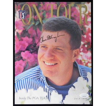 Steve Elkington PGA Golfer Signed On Tour Magazine July 1996 JSA Authenticated