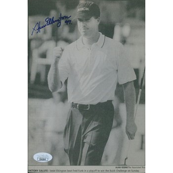 Steve Elkington PGA Golfer Signed 6x9 Cut Page JSA Authenticated