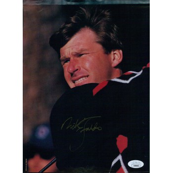 Nick Faldo PGA Golfer Signed 8x10.5 Cut Magazine Page Photo JSA Authenticated