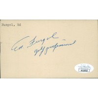 Ed Furgol PGA Golfer Signed 3x5 Index Card JSA Authenticated